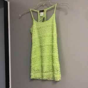 XS Neon Green Lacey Tank